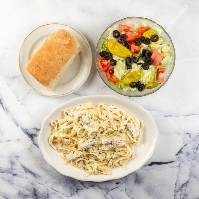 Fettuccine Alfredo with Chicken.